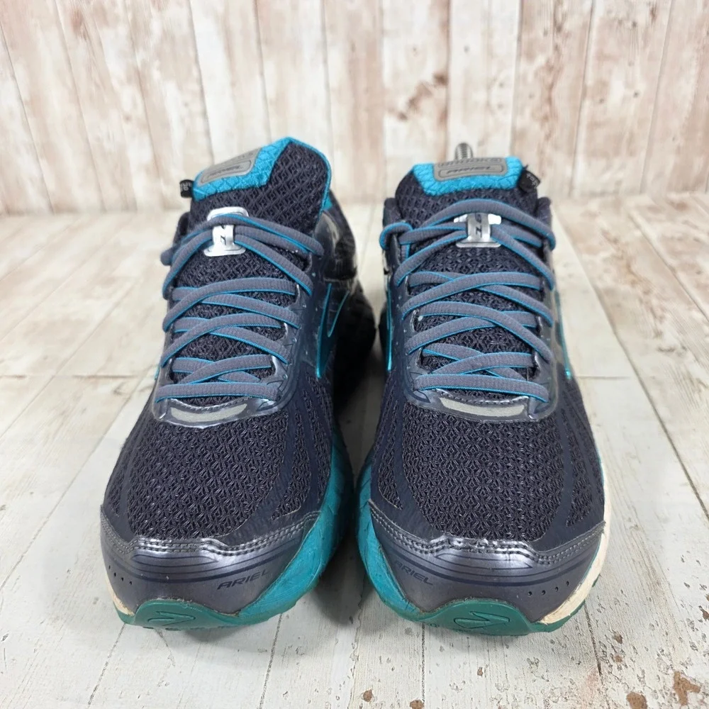 Brooks Ariel 16 Womens Running Shoes Grey Blue Wide D 1202191D453 Size 8.5